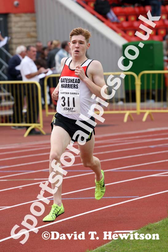 Mens under-17s 1500 metres at the Gateshead Tartan Games Open.